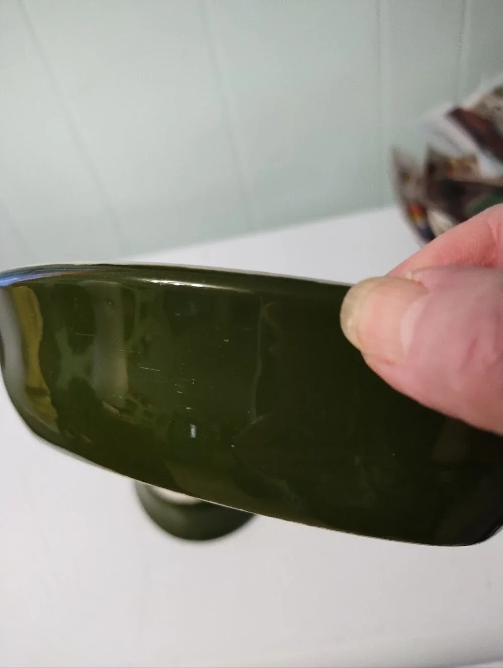 2 Vintage Hall China Forest Green Ceramic Oval Baking Dishes